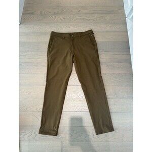 Lululemon Commission Slim Warpstreme Pants Men's 36x30 Khaki M5975S